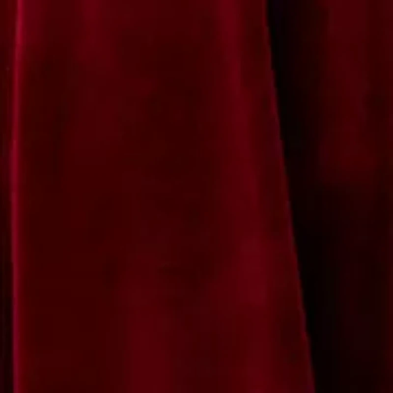 Women's Asymmetrical Neck Fit and Flare Velvet Dress