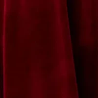 Women's Asymmetrical Neck Fit and Flare Velvet Dress