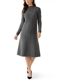 Women's Long Sleeve Mock Neck Sweater Dress
