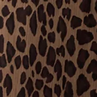 Plus V-Neck Animal Print Chiffon Maxi Dress