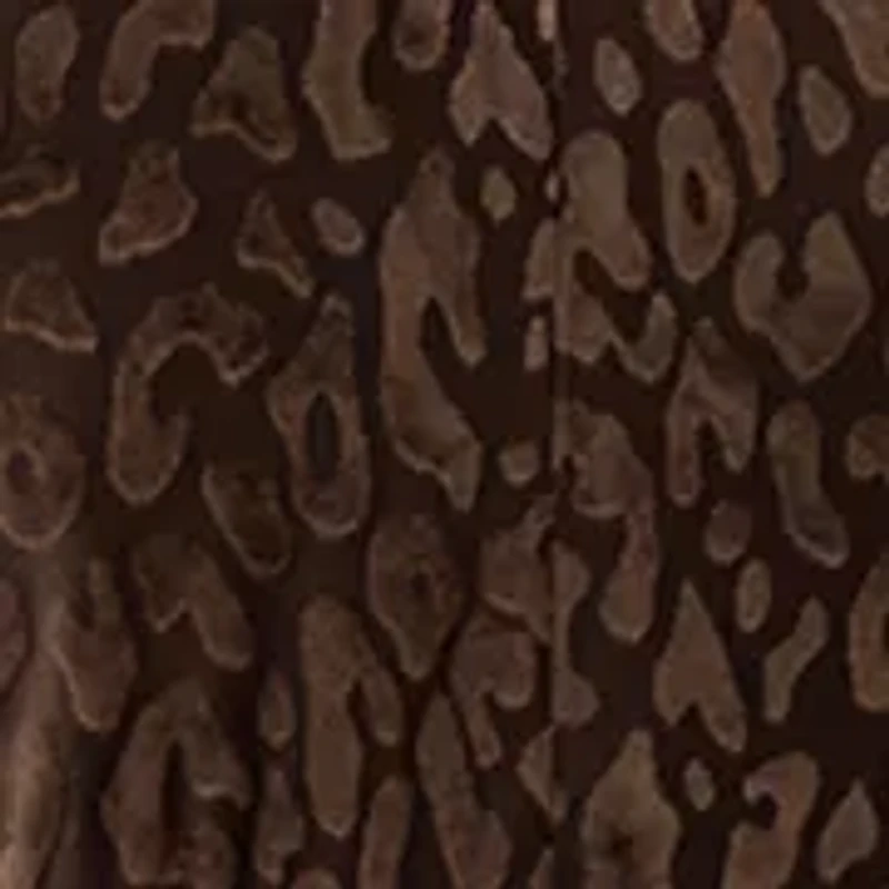 Plus 3/4 Sleeve V-Neck Animal Print Burnout Dress