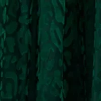 Plus 3/4 Sleeve V-Neck Animal Print Burnout Dress