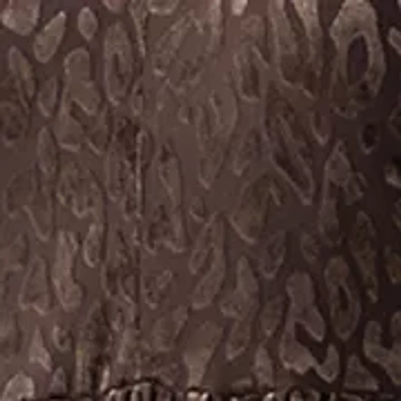 Women's 3/4 Sleeve V-Neck Animal Print Burnout Dress