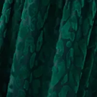 Women's 3/4 Sleeve V-Neck Animal Print Burnout Dress