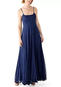 Women's Sleeveless Square Neck Gown