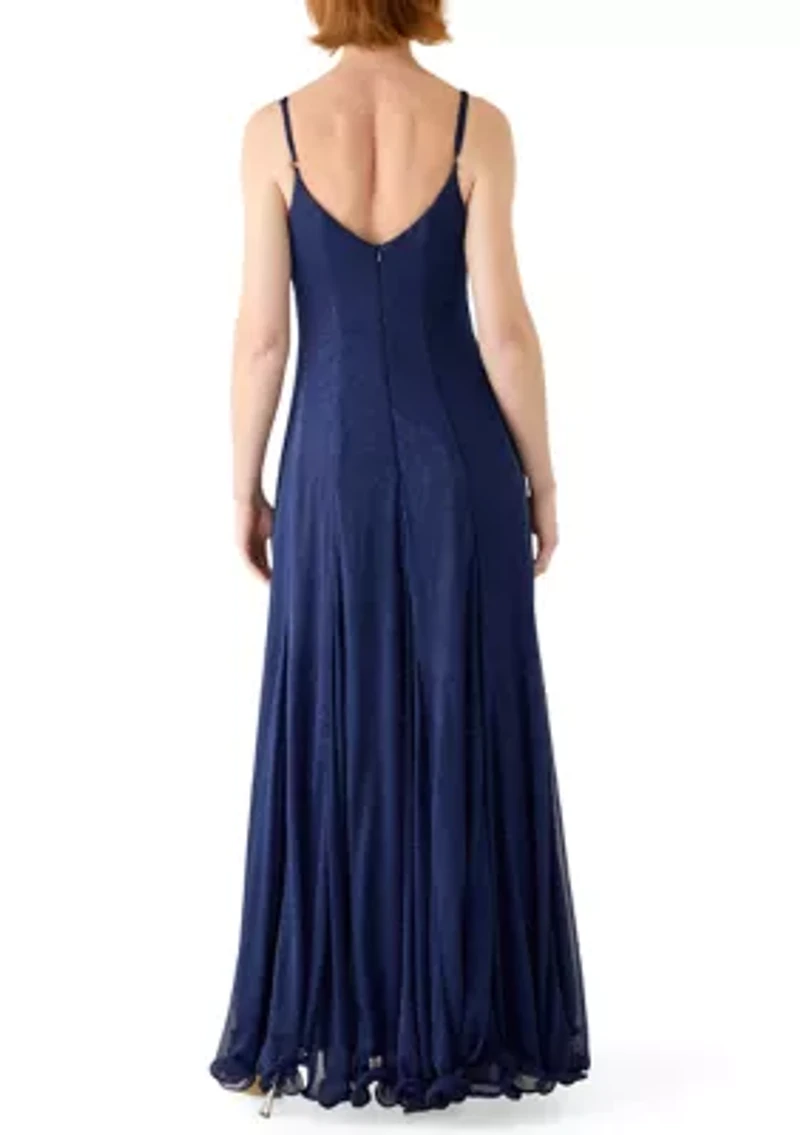 Women's Sleeveless Square Neck Gown