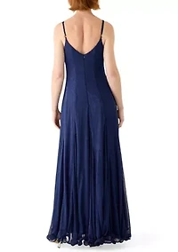 Women's Sleeveless Square Neck Gown