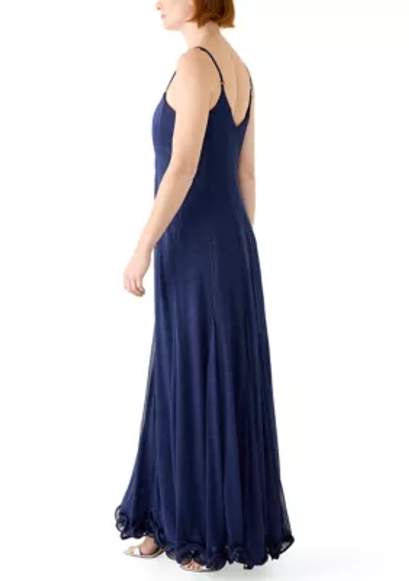 Women's Sleeveless Square Neck Gown