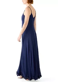 Women's Sleeveless Square Neck Gown