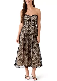 Women's Sleeveless Circle Geometric Lace Dress