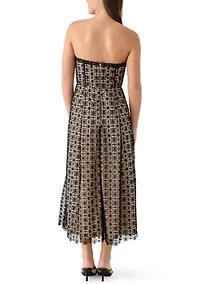 Women's Sleeveless Circle Geometric Lace Dress