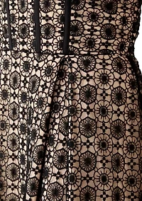 Women's Sleeveless Circle Geometric Lace Dress