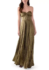 Women's Strapless Satin Gown