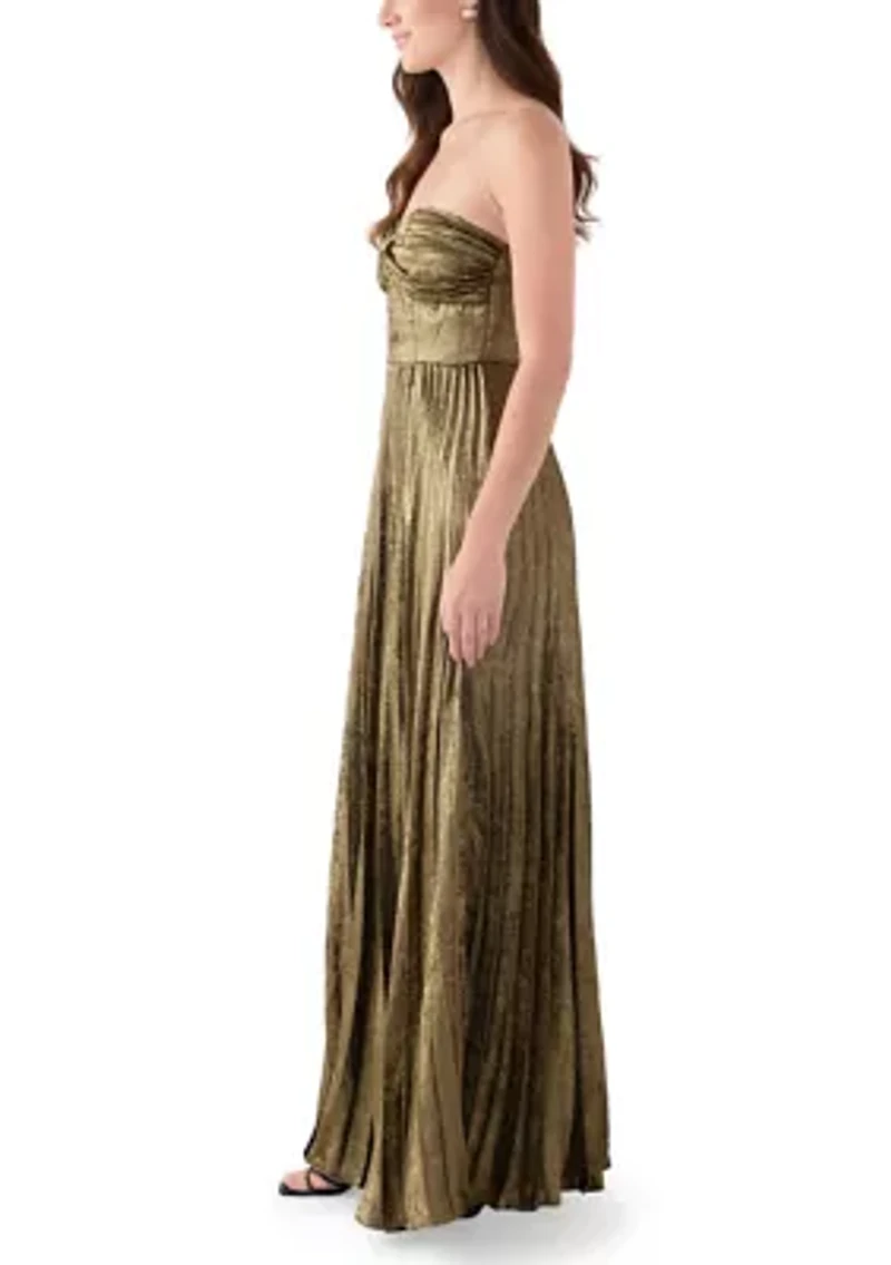 Women's Strapless Satin Gown