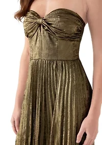 Women's Strapless Satin Gown