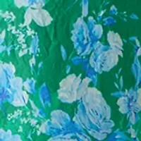 Women's Puff Sleeve Printed Chiffon Shirtdress