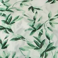 Plus Leaf Print Capelet A-Line Dress