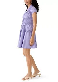 Women's Bow Waist Mini Dress