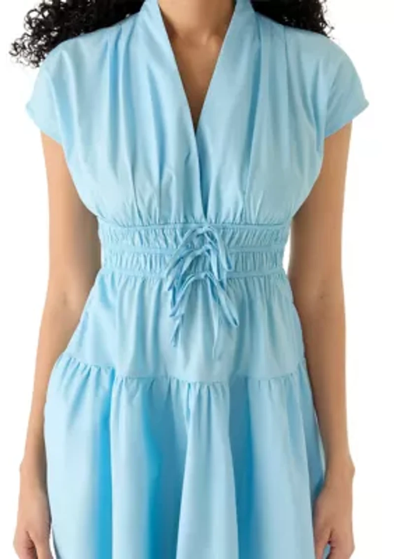 Women's Bow Waist Mini Dress