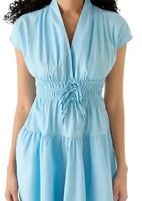 Women's Bow Waist Mini Dress