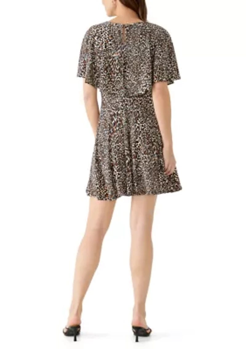 Women's Sleeveless Capelet A-Line Dress