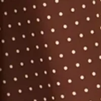 Women's Dot Print Crepe A-Line Dress