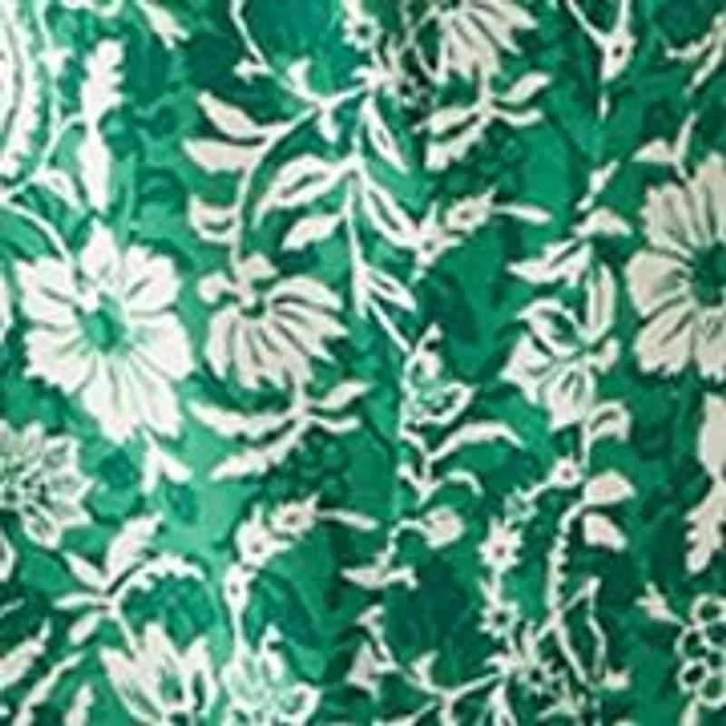 Plus Puff Sleeve Printed Chiffon Shirtdress
