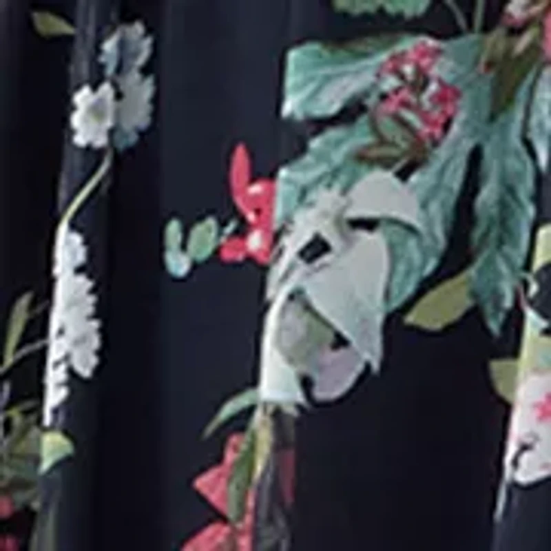 Women's Sleeveless V-Neck Floral Placement Printed Maxi Dress