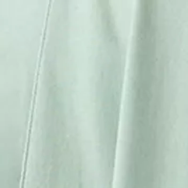 Women's Short Sleeve Solid Linen A-Line Dress