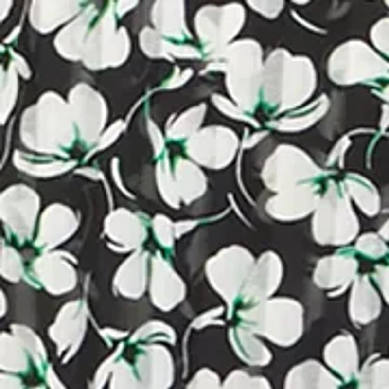 Plus V-Neck Floral Wrap Dress