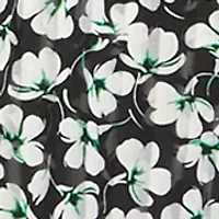 Plus V-Neck Floral Wrap Dress