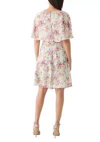 Women's Crew Neck Floral Print Dress