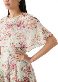 Women's Crew Neck Floral Print Dress