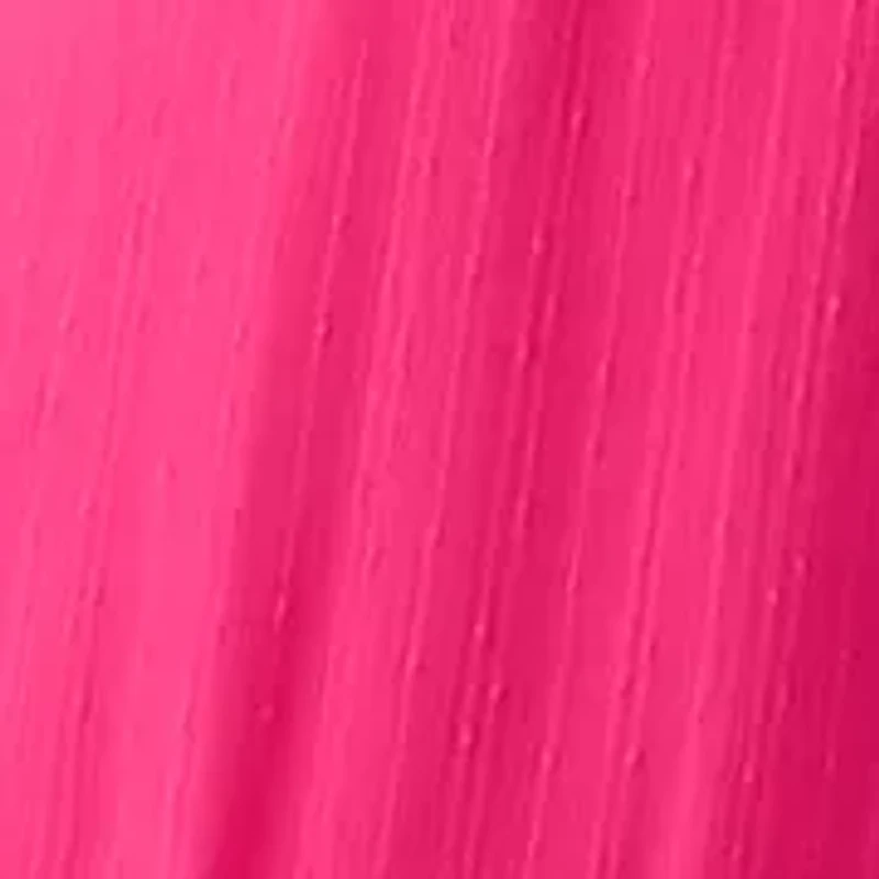 Plus Long Sleeve V-Neck Solid Ruffle Fit and Flare Dress