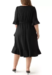 Plus Bell Sleeve Dress