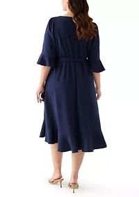Plus Bell Sleeve Dress