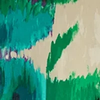 Women's Long Sleeve Mock Neck Floral Print Satin Dress