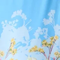 Women's Floral Mock Neck Maxi Dress