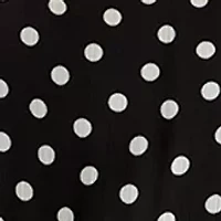 Plus Long Sleeve Dot Print Maxi Dress