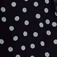 Women's Long Sleeve Mock Neck Polka Dot Chiffon Dress