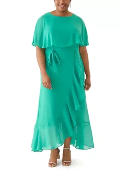 Women's Cape Sleeve Maxi Dress