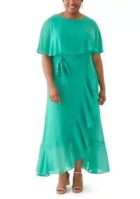 Women's Cape Sleeve Maxi Dress