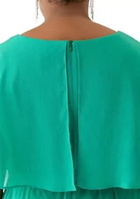 Women's Cape Sleeve Maxi Dress