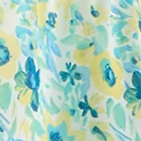 Plus Long Sleeve Chiffon Floral Maxi Dress