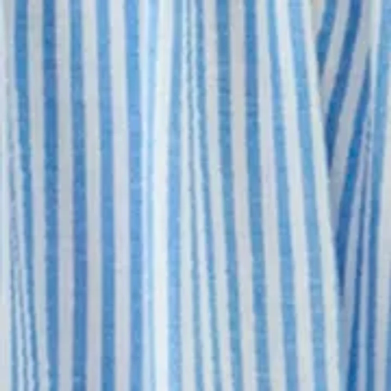 Women's Short Sleeve V-Neck Stripe Print Maxi Dress