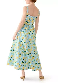Women's Fruit Printed Scoop Neck Dress
