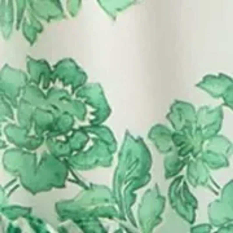 Plus Printed V-Neck Chiffon Maxi Dress