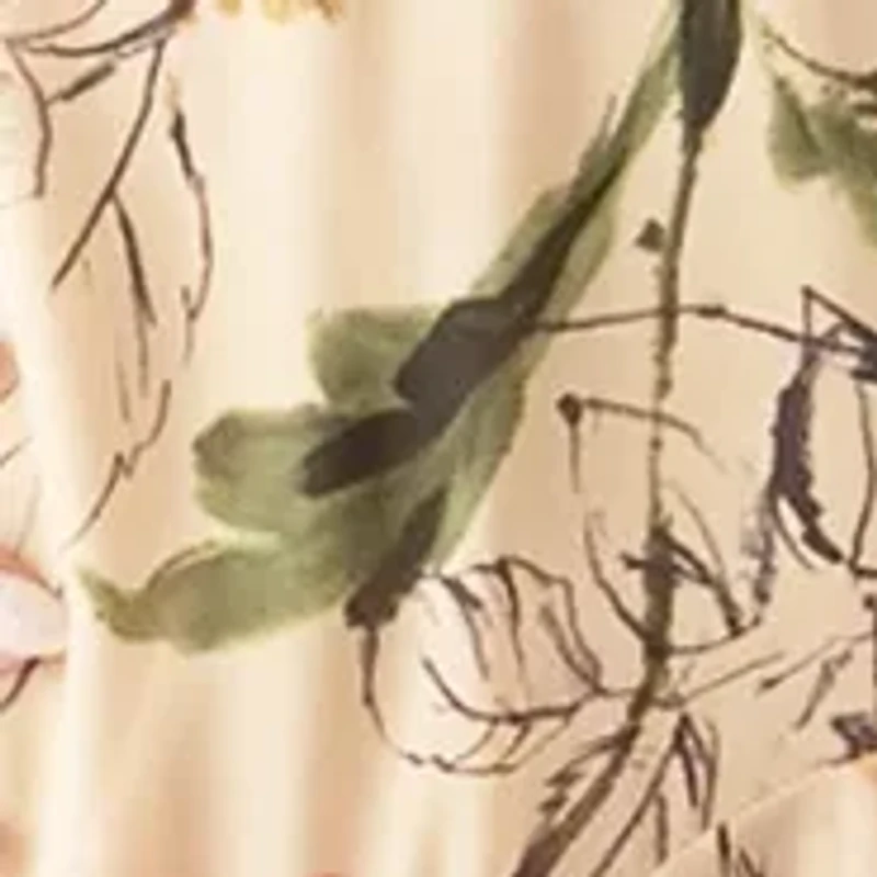 Plus Short Sleeve V-Neck Floral Printed Tiered Midi Dress
