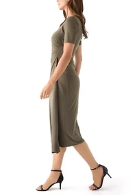 Women's Short Sleeve Ruched Side Dress