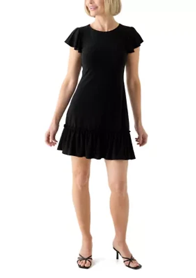 Women's Flutter Sleeve Mini Dress